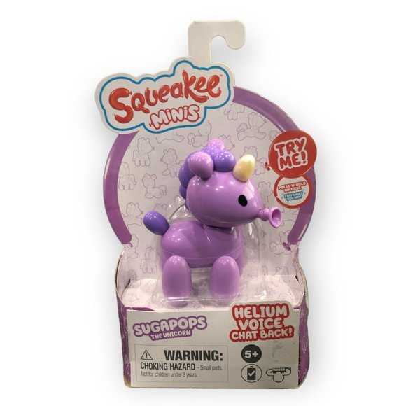 NEW - Squeakee Minis Sugapops The Unicorn | Interactive Toy Pet with Chat Back - Picture 1 of 1